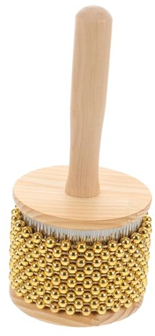 GALPADA Cabasa Portatile con Legno Strumento Musicale per Percussioni Leggere per Eventi Interni Ed Esterni Design Resistente e Versatile per Jazz e Ritmi