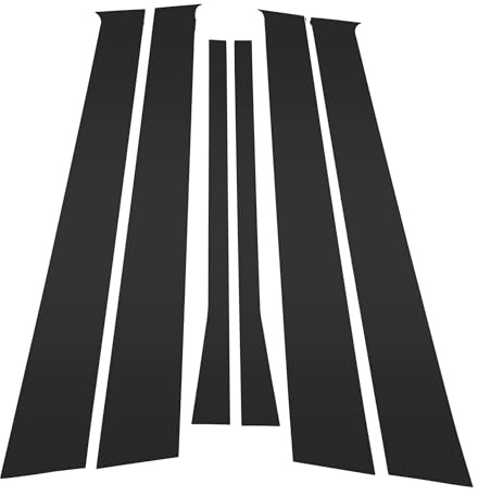 VekAuto Garniture De Montant De Porte Avant Arrière Gauche Droite pour Volkswagen Golf 4 1997-2003, Autocollant Anti-Rayures, Couverture Extérieure De Porte Noire, 6 Pièces