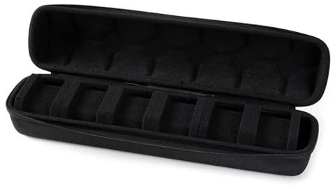Organizador de relojes con interior suave para 6 relojes, pequeña funda protectora a prueba de golpes para exhibición y transporte, estuche portátil de viaje