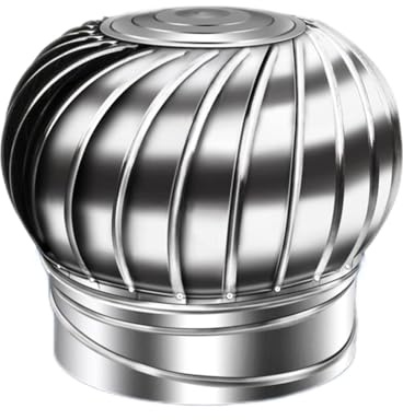 Comignolo Girevole Cappello Eolico per Camini Comignolo Canna Fumaria Camino in Acciaio Inox per Prese d'aria da Tetto Camino Bagno 75-300mm(250mm)