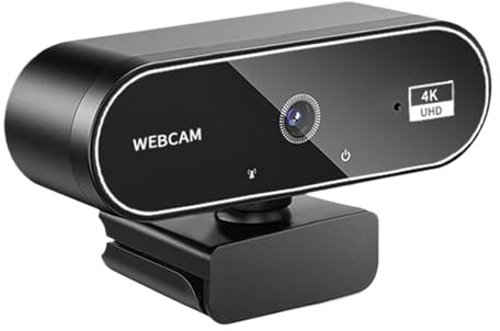 Penlimly Webcam 4K pour PC – Webcam | Moniteur vidéo sans fil 4K pour bureau, conférence, appel, réunions, ordinateur de jeu d'affaires