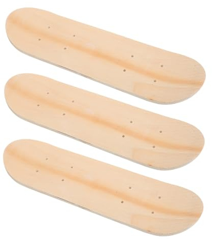 ibasenice 3 Teiliges Skateboard Deck Unvollendete Malerei Skateboard Skatebodard
