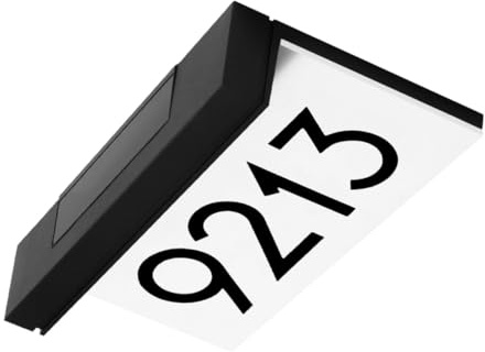 DOITOOL Luz Solar Exterior para Número de Casa LED Lámpara de Señal para Puerta Jardín Fácil Instalación Energía Renovable para Iluminación Nocturna al Aire