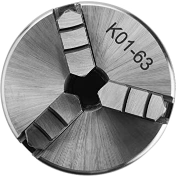 Aramox Mandrino per Tornio a 3 Griffe, Autocentrante K01-63 / M14 per la Lavorazione del Legno, Tornitura di Metalli, Plastica
