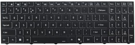 RTDPART Clavier sans rétroéclairage pour Ordinateur Portable pour CLEVO PD70SND-D PD70SND-G PD70SNE PD70SNE-D PD70SNX (-D)(-G) PD70SNX-G (États-Unis) avec Touche AI, Cadre Noir, Neuf