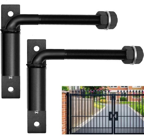 Wotendy Lot de 2 Charnières dePorte M19 Boulon J | Charniere Porte Lourde, Charnières de porte de Jardin Réglables Pour Portails De Jardin Portails De Clôture Porte De Cour
