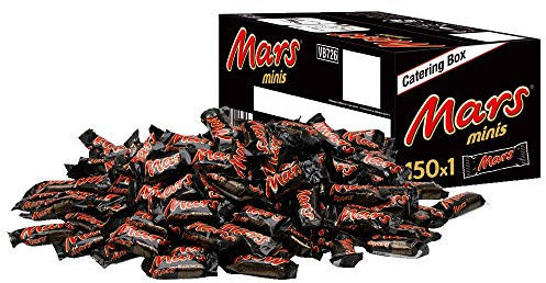 Mars Minis Schokolade kleine Riegel Karamell & Nougat, 150x18g | Schokoriegel mit zartschmelzendem Karamell, lockerem Nougat & Milchschokolade, Großpackung ideal zum Teilen & für Filmeabende
