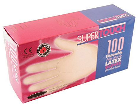 Latex Disposable Gloves 100pc Dispenser Box Size 7 (S)