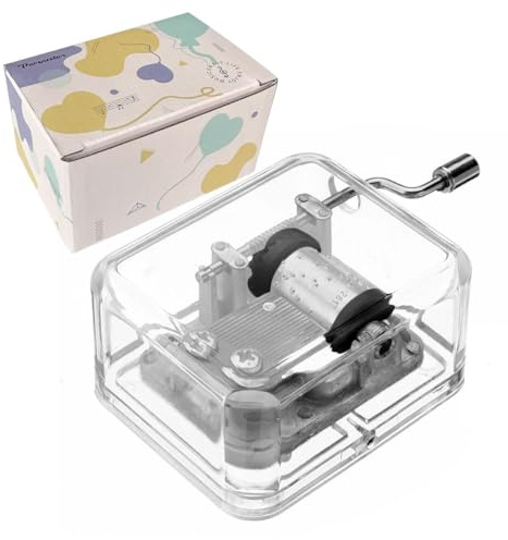 Pursuestar You are My Sunshine Music Box, Acrylic Hand Crank Musical Box for Wife/Mom/Daughter/Son - Unique Best Gifts for Birthday Christmas Wedding Mother's Day