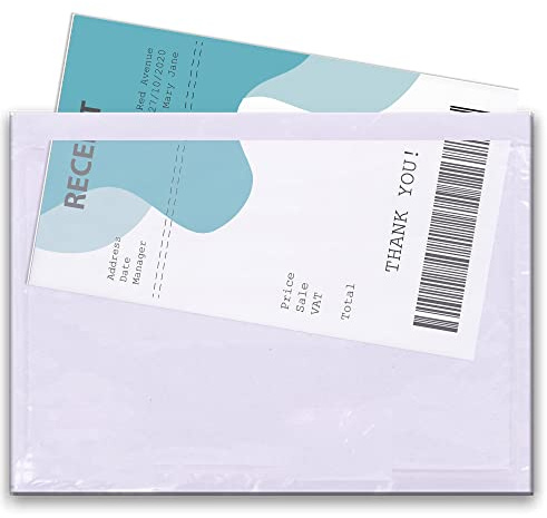 Triplast 500 x A6 Plain Document Enclosed Wallet (158 x 110 mm) | Peel & Seal Clear Plastic Envelopes/Sleeves/Pockets/Wallets | Attach Invoices, Packing Lists & Delivery Notes to Parcels