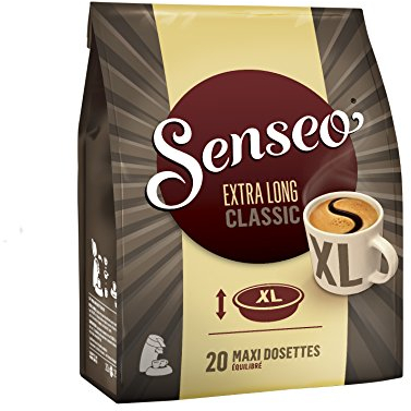SENSEO Café Extra Long Classique 20 dosettes souples - Lot de 5 (100 dosettes)