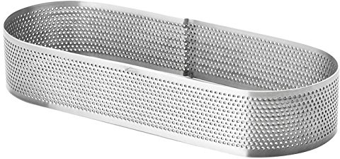 LACOR 68587 Cercle Ovale perforé Acier Inoxydable Gris 8 x 28 x 3,5 cm