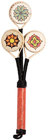 Große Premium Holzrassel Rassel Shaker Handarbeit Fair Trade Marakas Maracas Jawa Rassel