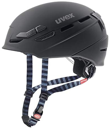 uvex p.8000 Tour - Leichter Ski-, Rad- & Kletterhelm für Damen und Herren - individuelle Größenanpassung - optimierte Belüftung - Black matt - 55-59 cm