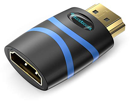 BlueRigger 4K HDMI CEC Less Adapter (UHD, ARC,1080p, Ethernet) - Male to Female HDMI CEC Blocker, Compatible with HDTV, TV Stick, Chromecast, Nintendo Switch, Xbox, PS3, Laptop, Game Console, PC