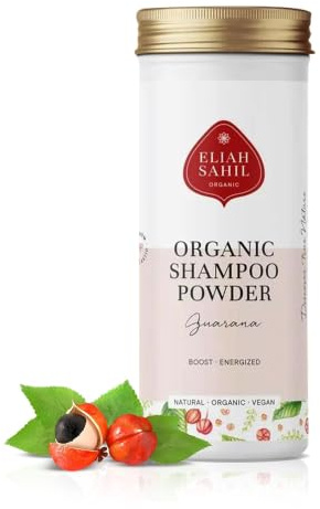 ELIAH SAHIL Organic Powder Shampoo Guarana I Natural Volume and Shine I 100 g Shampoo Powder Approx. 30 x Wash I 100% Organic Certified Natural Cosmetics I Vegan