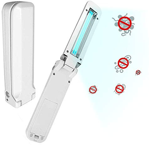 ele ELEOPTION sterilisation Lampe uvc, Faltbare Desinfektion Lampe & Haushalts Keimtötende Lampe mit Hohe Antibakterielle Rate, Tragbar Sterilisator Licht für Küche, Schlafzimmer, Bad, Auto