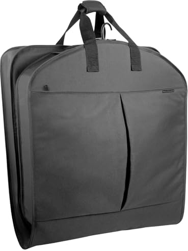 WallyBags® 132,1 cm Deluxe-Reise-Kleidersack mit Zwei Taschen, Schwarz, 52-inch, Deluxe-Reise-Kleidersack mit Zwei Taschen, 132 cm