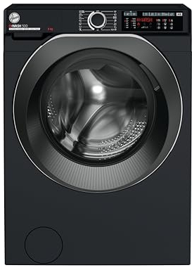 Hoover H-WASH 500 9kg Freestanding Washing Machine, 1400 RPM, A Rated, ECO‑Power Inverter Motor, hOn App, 60 Programmes, Care Dose, Power Care System, Black, 60x53x85 cm ‑ HW 49AMBCB/1-80