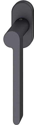 FSB Fenstergriff 34 1021 ovale Rosette Griff links Aluminium schwarz matt
