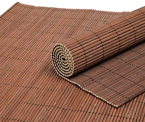 Mysummer Tischsets für den Esstisch, Bambus-Tischsets, umweltfreundlich, Wärmeisolierung, schmutzabweisend, für die Küche, Dunkelbraun, 2 Stück