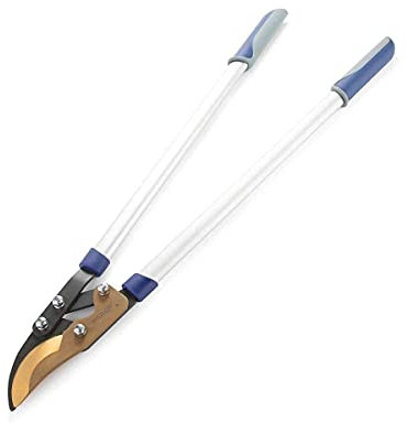 Alfresia Bypass Hand Loppers - Pruning Bypass Cutters for Tree Branches, Heavy Duty, Long Handled, Titanium Coated Heated Carbon Steel Blades, Easy Grip Handles