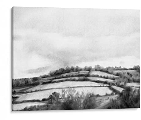 Canvas Lab | Rolling Landscape Sketch II by Gerard Paul Deshayes | 16 x 12 in | Canvas Print Wall Art | Scenery | Wall Decor for Bedroom, Living Room or Office