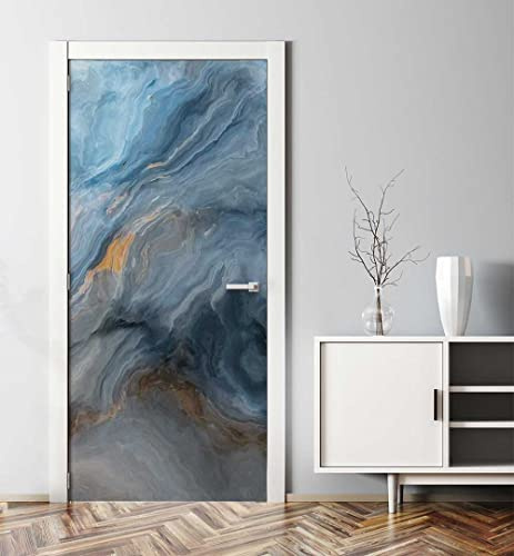 MyMaxxi Türtapete selbstklebend - Einteilige Türfolie 90x200 cm - Motiv: Marmor Aquarell bunt Türklebefolie zum verschönern & bekleben der Tür - Türaufkleber aus Klebefolie