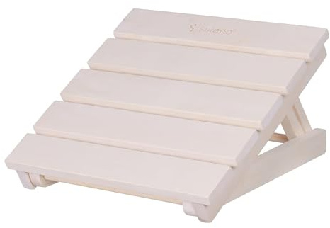 SULENO Sauna Kopfstütze JARI aus Espenholz, ergonomische | 3-fach verstellbare Nackenstütze für Sauna & Wellness, hochwertige, stabile und komfortable Saunakopfstütze, Rückenlehne