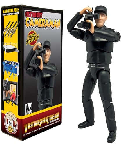 Ultimate TV Camera Man with Deluxe Articulation for Wrestling Figures