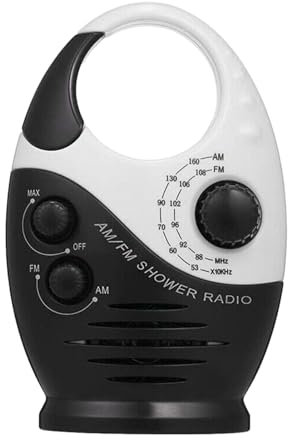 Povanjer Radio-, Radio AM FM étanche, Radio de intérieure ou extérieure, Haut-Parleur léger pour, Salle de Bain, Plage