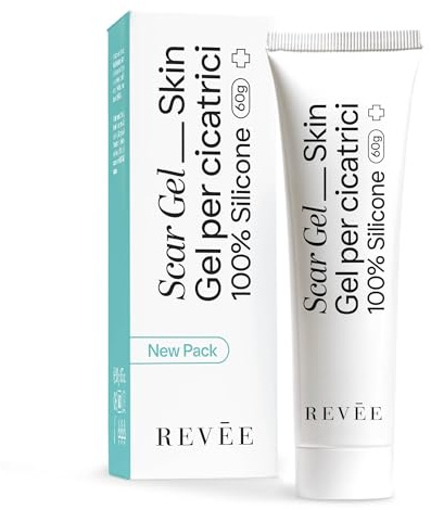 REVÉE Scar Gel 60g Creme Cicatrice 100% Silicone, Creme Cicatrisante après Chirurgie idéal pour le Traitement des Cicatrices, Absorption Rapide, Sans Parfum