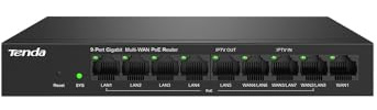Tenda Router PoE Gigabit Ethernet de 9 puertos G0-8G-PoE