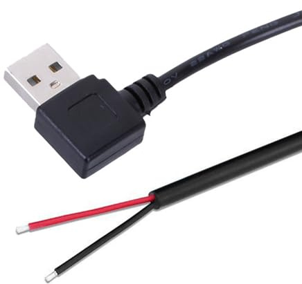 SueaLe Stromversorgungskabel 2-polig Blanker Draht 22 AWG USB Stecker Ladekabel USB Kabel Mit Offenem Ende Zur Reparatur Von LED Licht Lüftern