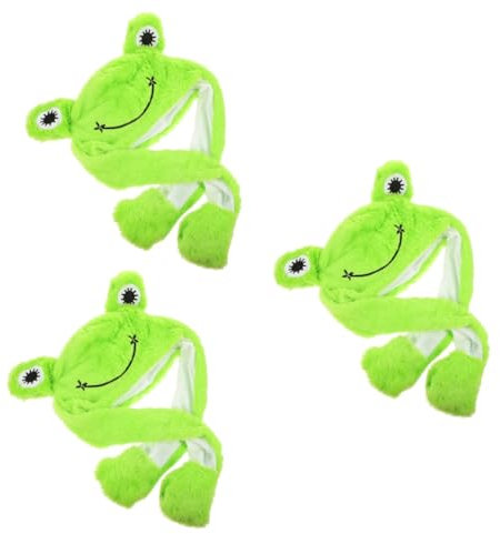 TOYANDONA 3stücke Frosch Hut Mit Beweglichen Ohren Lustiger Plüsch Party Hut Für Erwachsene Für Cosplay Geburtstagsfeiern Und Besondere Anlässe Weiches Leichtes Material Für