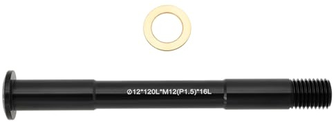 The Lord of the Tools 1 x M12 Fahrrad-Thru-Achse, Rennrad, Vorderradgabel, Steckachse mit Unterlegscheibe, für Cross-Country, Dirt-Bikes, Downhill-Bikes, Freifahrräder, Gravel-Bikes, 1,5 x 12 x 120 mm