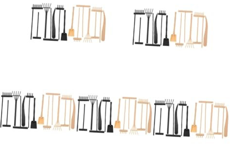 Sosoport 4sets Table Rake Plastic Rake Crafts for Zen Garden Diy Table Tool Decorative 14pcs*4