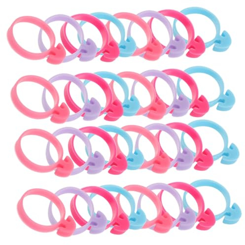 Alipis 40pcs Piping Bag Holder Silicone Decorative Piping Bag Ties Clips for Cupcakes Cookies Cake Baking Icing Projects Accessories
