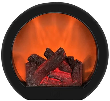 LED Tischkamin Flammenlicht - Laterne Deko,Elektrische LED Deko Mit Realistischer Flamme Für Indoor Outdoor Eingangsbereich Terrasse Schlafzimmer