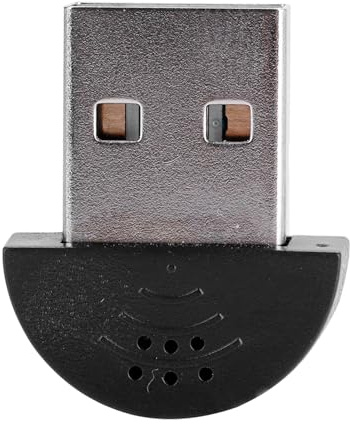RiToEasysports Mini micrófono USB portátil omnidireccional con cancelación de ruido para PC, Mac, Skype, grabación Plug and Play, diseño ligero (negro)