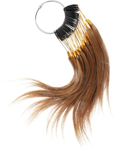 Ipetboom Professionelle Haarfarbenkarte 30 Strähnen aus Echthaar Farbmuster mit Clip zum Wachsen Bleichen und Färben für Friseure und Haarverlängerungen