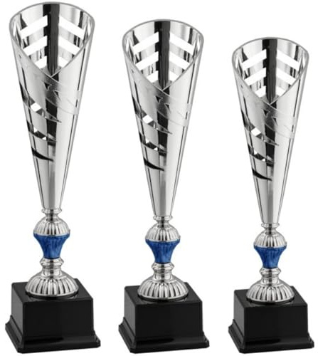 Hole Gadget Coppa Trofeo Personalizzabile 41, 40, 39 cm Singolo o Tris per Tutti Gli Sport, Calcio, Calcettto, Tennis, Basket, Padel, Fantacalcio, Concorsi, Premiazioni cod 12.911