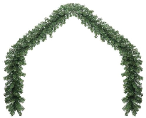 vidaXL Weihnachtsgirlande mit LED 10m Tannengirlande Türgirlande Girlande