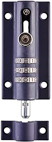 Cerradura Perno Combinado de puerta Squire (COMBI3) - Cerrojo de combinación de 3 ruedas - Cuerpo de fundición a presión resistente a la intemperie - Cerrojo deslizante a prueba de manipulaciones - Cerradura de puerta de alta seguridad para el hogar y los garajes (azul marino, 92 mm)