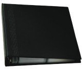 Sigel© Visitenkarten-Ringbuch, zweireihig, A4, schwarz, matt, mit 20 Sichthllen, Register A-Z, 4-Ring-Mechanik