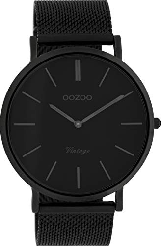 Oozoo Vintage Armbanduhr mit Edelstahl Metallband