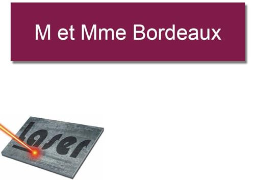 Mygoodprice - Placa para buzón autoadhesiva y personalizable de 10 x 2,5 cm, 1-3 líneas