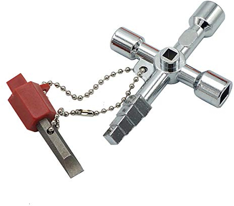 Amtech S4602 Universal Utility Key, Radiator Key, Tap Key, Unlocks Electric, Gas and Water Meter Boxes