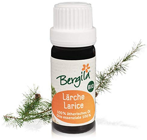 Bergila olio essenziale LARICE BIO, 10 ml - 100% naturale di materia prima biologica - qualità controllata e certificata