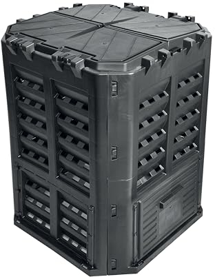 Compostiera da giardino nera 360 Lt Brixo Kompobox